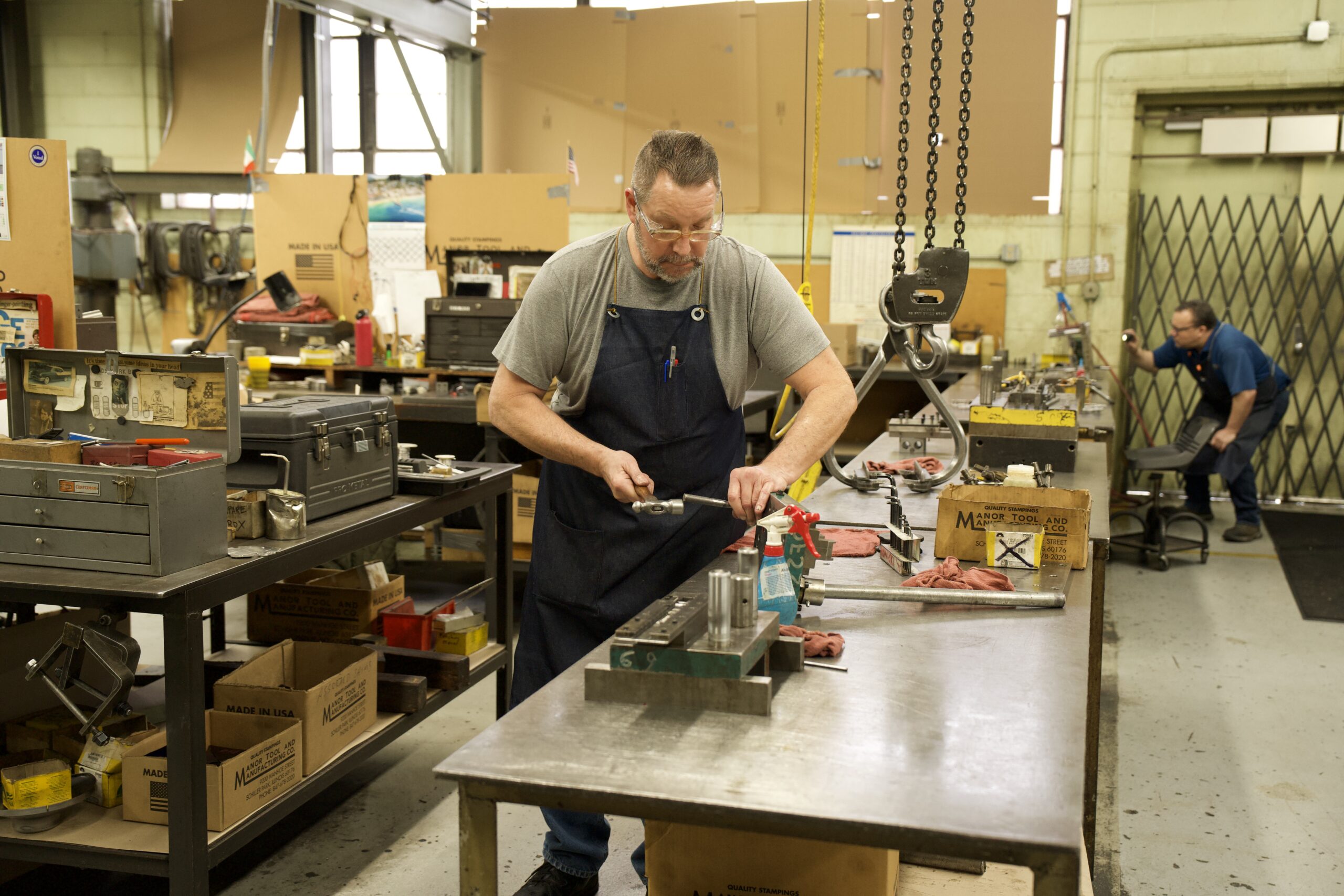 Manor Tool die maker building custom tooling at the bench