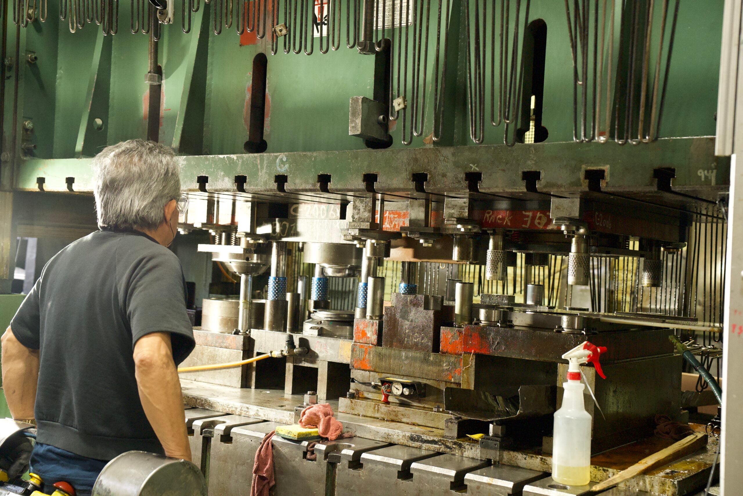 Manor Tool facility, metal stamping press operations in Schiller Park, IL